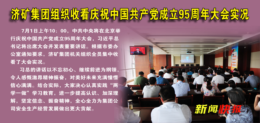 拼搏在线官方网站-拼搏（中国）公司组织收看庆祝中国共产党成立95周年大会实况